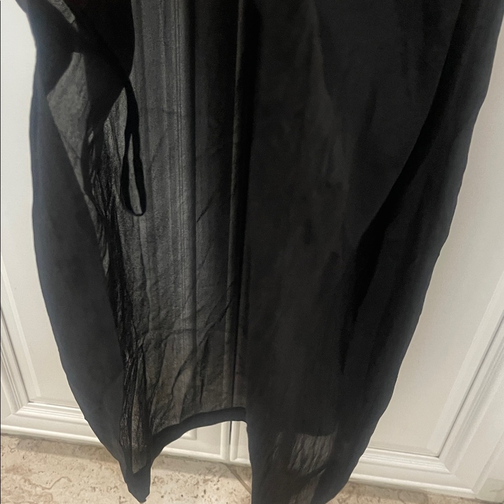 Free People embroidered one shoulder asymmetrical floral sheer beach top small - Picture 8 of 17